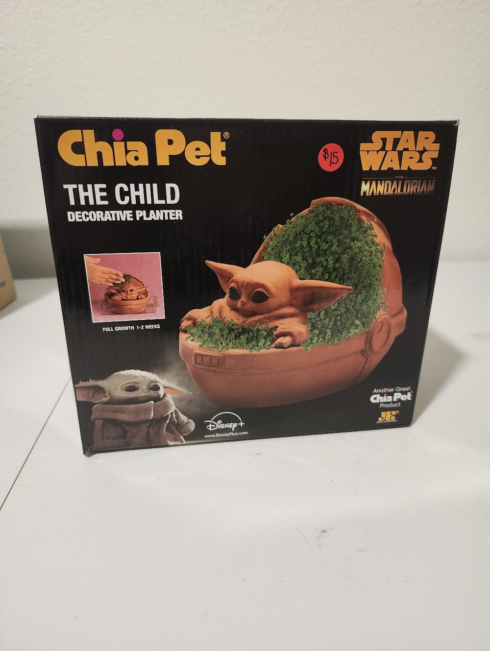 Chia Pet The Mandalorian The Child Grogu in Bassinet Handmade Decorative Planter